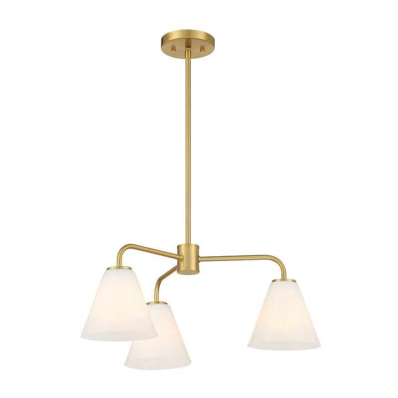 Three Light Chandelier<br /><span style="color:#4AB0CE;">Entrega: 4-10 dias en USA</span><br /><span style="color:#4AB0CE;font-size:60%;">PREGUNTE POR ENTREGA EN PANAMA</span><br />Collection: Blair<br />Finish: Warm Brass