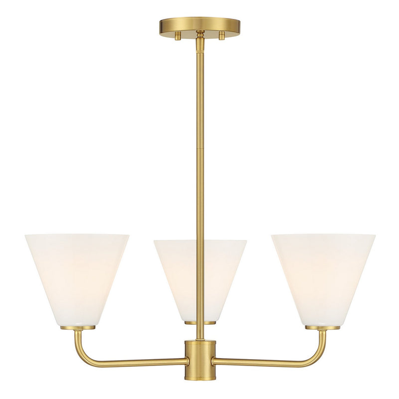 Three Light Chandelier<br /><span style="color:#4AB0CE;">Entrega: 4-10 dias en USA</span><br /><span style="color:#4AB0CE;font-size:60%;">PREGUNTE POR ENTREGA EN PANAMA</span><br />Collection: Blair<br />Finish: Warm Brass
