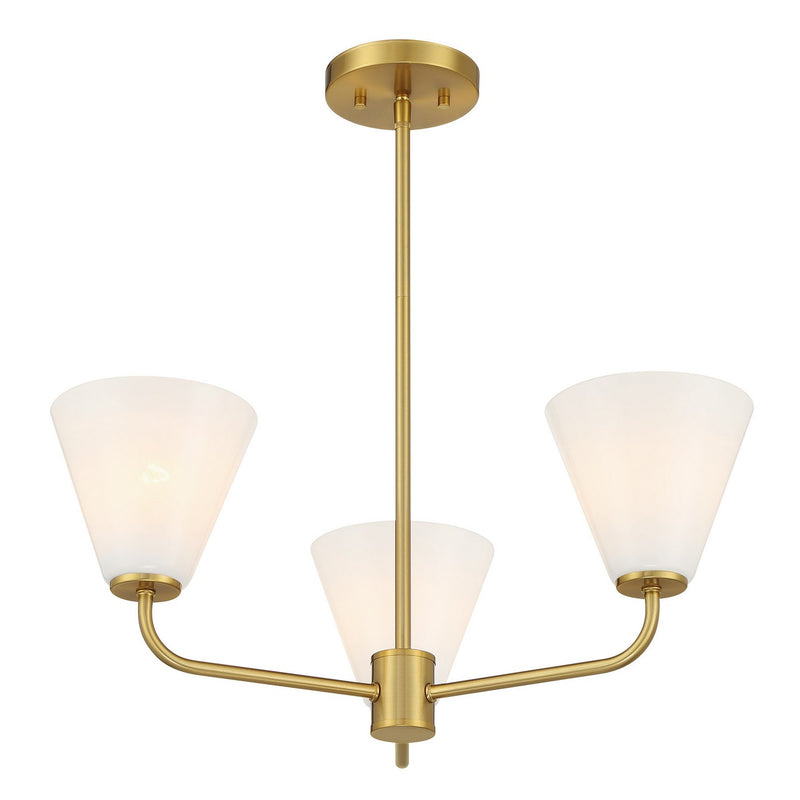 Three Light Chandelier<br /><span style="color:#4AB0CE;">Entrega: 4-10 dias en USA</span><br /><span style="color:#4AB0CE;font-size:60%;">PREGUNTE POR ENTREGA EN PANAMA</span><br />Collection: Blair<br />Finish: Warm Brass