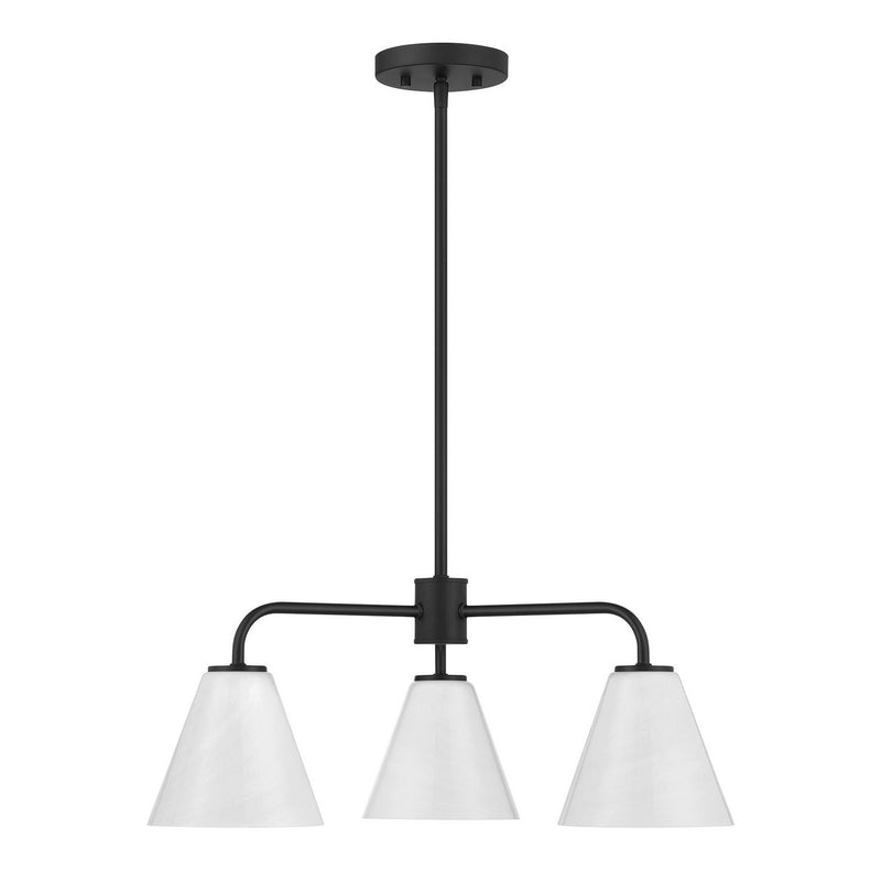 Three Light Chandelier<br /><span style="color:#4AB0CE;">Entrega: 4-10 dias en USA</span><br /><span style="color:#4AB0CE;font-size:60%;">PREGUNTE POR ENTREGA EN PANAMA</span><br />Collection: Blair<br />Finish: Matte Black