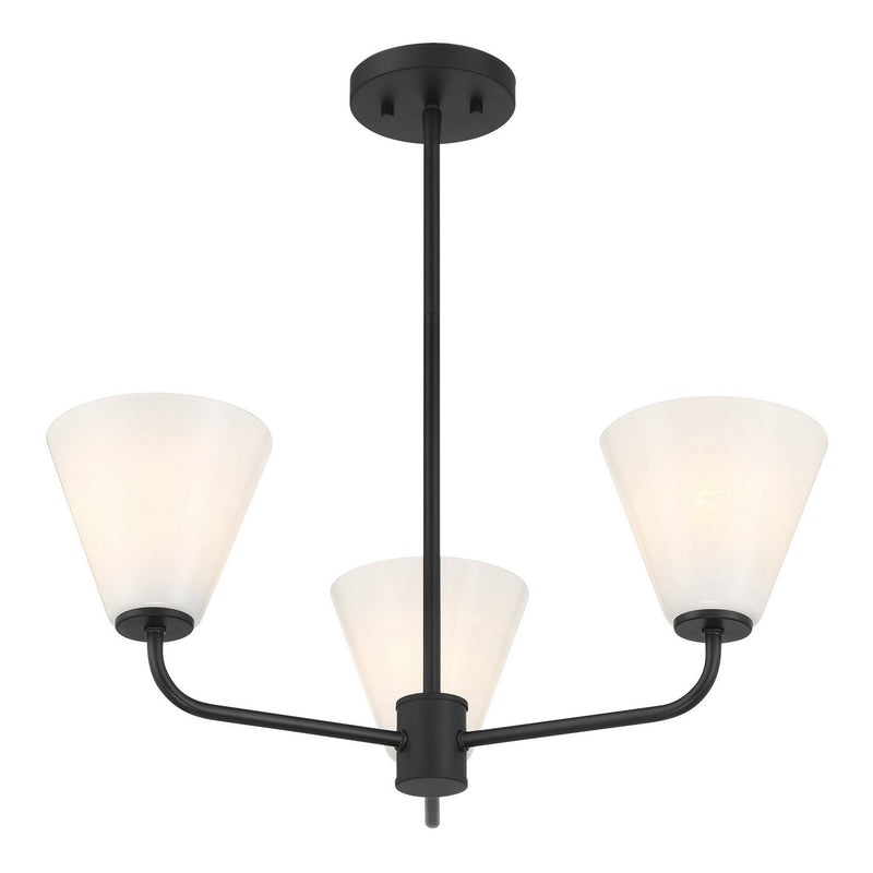 Three Light Chandelier<br /><span style="color:#4AB0CE;">Entrega: 4-10 dias en USA</span><br /><span style="color:#4AB0CE;font-size:60%;">PREGUNTE POR ENTREGA EN PANAMA</span><br />Collection: Blair<br />Finish: Matte Black