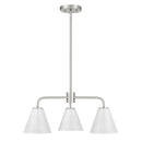 Three Light Chandelier<br /><span style="color:#4AB0CE;">Entrega: 4-10 dias en USA</span><br /><span style="color:#4AB0CE;font-size:60%;">PREGUNTE POR ENTREGA EN PANAMA</span><br />Collection: Blair<br />Finish: Satin Nickel