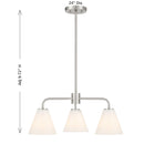 Three Light Chandelier<br /><span style="color:#4AB0CE;">Entrega: 4-10 dias en USA</span><br /><span style="color:#4AB0CE;font-size:60%;">PREGUNTE POR ENTREGA EN PANAMA</span><br />Collection: Blair<br />Finish: Satin Nickel