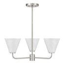 Three Light Chandelier<br /><span style="color:#4AB0CE;">Entrega: 4-10 dias en USA</span><br /><span style="color:#4AB0CE;font-size:60%;">PREGUNTE POR ENTREGA EN PANAMA</span><br />Collection: Blair<br />Finish: Satin Nickel