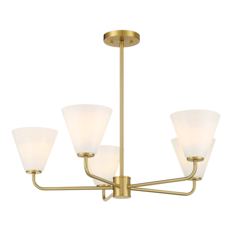 Five Light Chandelier<br /><span style="color:#4AB0CE;">Entrega: 4-10 dias en USA</span><br /><span style="color:#4AB0CE;font-size:60%;">PREGUNTE POR ENTREGA EN PANAMA</span><br />Collection: Blair<br />Finish: Warm Brass