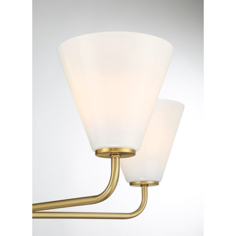 Five Light Chandelier<br /><span style="color:#4AB0CE;">Entrega: 4-10 dias en USA</span><br /><span style="color:#4AB0CE;font-size:60%;">PREGUNTE POR ENTREGA EN PANAMA</span><br />Collection: Blair<br />Finish: Warm Brass
