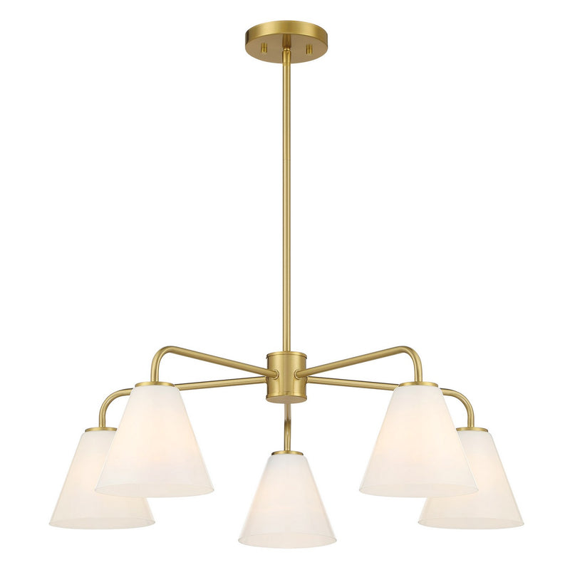 Five Light Chandelier<br /><span style="color:#4AB0CE;">Entrega: 4-10 dias en USA</span><br /><span style="color:#4AB0CE;font-size:60%;">PREGUNTE POR ENTREGA EN PANAMA</span><br />Collection: Blair<br />Finish: Warm Brass