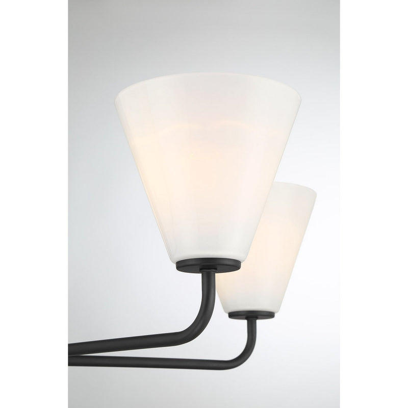 Five Light Chandelier<br /><span style="color:#4AB0CE;">Entrega: 4-10 dias en USA</span><br /><span style="color:#4AB0CE;font-size:60%;">PREGUNTE POR ENTREGA EN PANAMA</span><br />Collection: Blair<br />Finish: Matte Black