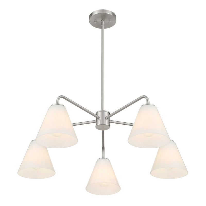 Savoy House - 1-4015-5-SN - Five Light Chandelier - Blair - Satin Nickel