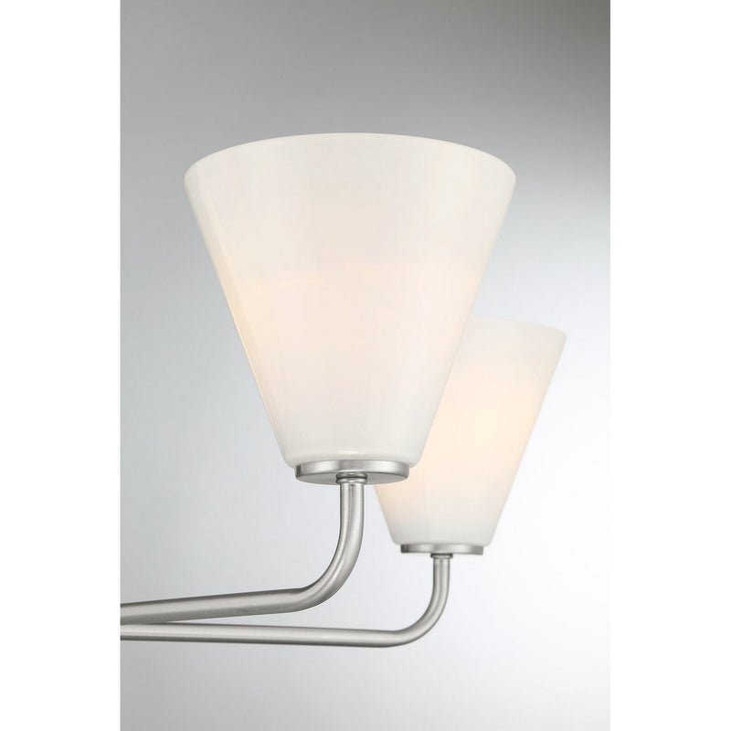 Five Light Chandelier<br /><span style="color:#4AB0CE;">Entrega: 4-10 dias en USA</span><br /><span style="color:#4AB0CE;font-size:60%;">PREGUNTE POR ENTREGA EN PANAMA</span><br />Collection: Blair<br />Finish: Satin Nickel