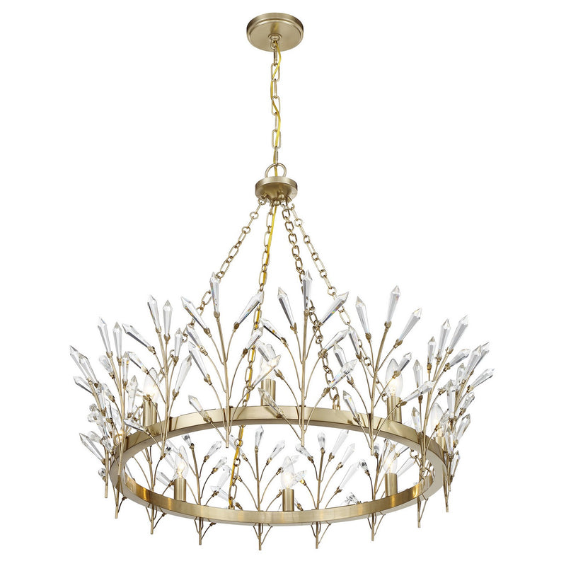 Eight Light Chandelier<br /><span style="color:#4AB0CE;">Entrega: 4-10 dias en USA</span><br /><span style="color:#4AB0CE;font-size:60%;">PREGUNTE POR ENTREGA EN PANAMA</span><br />Collection: Orianna<br />Finish: Noble Brass