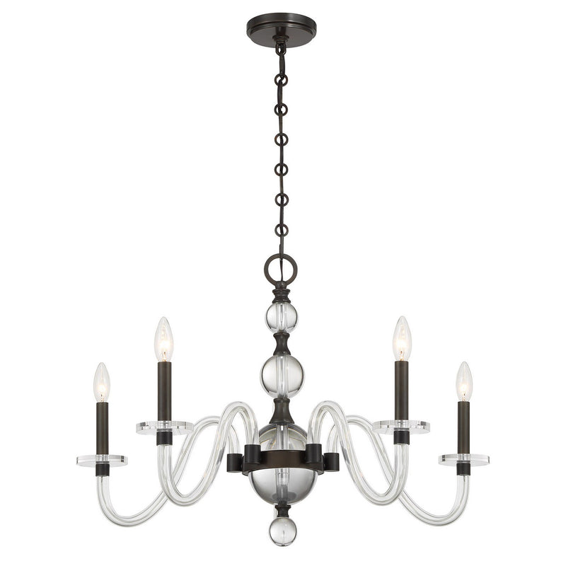 Five Light Chandelier<br /><span style="color:#4AB0CE;">Entrega: 5-6 semanas en USA</span><br /><span style="color:#4AB0CE;font-size:60%;">PREGUNTE POR ENTREGA EN PANAMA</span><br />Collection: Aragon<br />Finish: Mediterranean Bronze