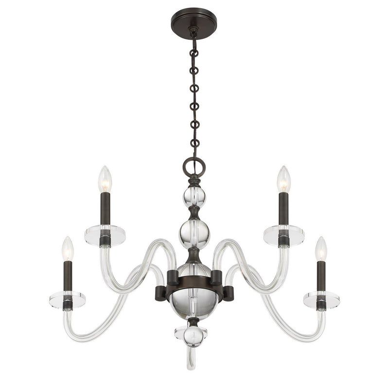Five Light Chandelier<br /><span style="color:#4AB0CE;">Entrega: 5-6 semanas en USA</span><br /><span style="color:#4AB0CE;font-size:60%;">PREGUNTE POR ENTREGA EN PANAMA</span><br />Collection: Aragon<br />Finish: Mediterranean Bronze