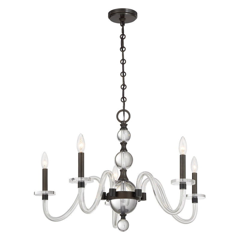 Five Light Chandelier<br /><span style="color:#4AB0CE;">Entrega: 5-6 semanas en USA</span><br /><span style="color:#4AB0CE;font-size:60%;">PREGUNTE POR ENTREGA EN PANAMA</span><br />Collection: Aragon<br />Finish: Mediterranean Bronze