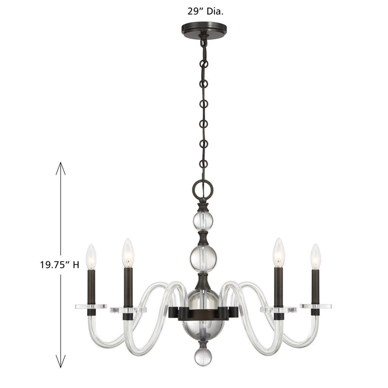 Savoy House - 1-4277-5-15 - Five Light Chandelier - Aragon - Mediterranean Bronze