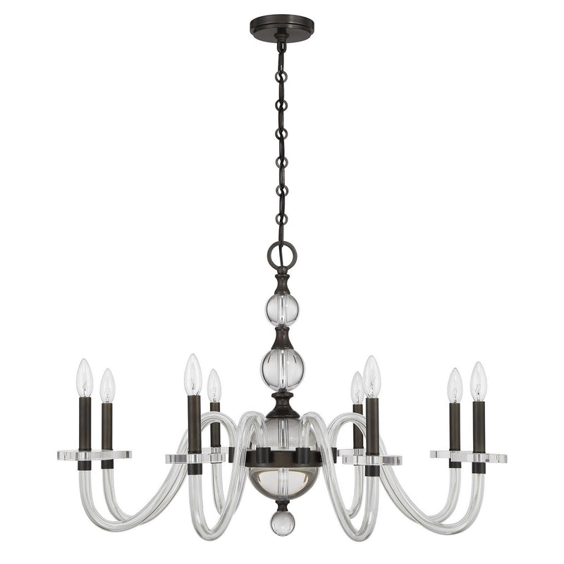 Eight Light Chandelier<br /><span style="color:#4AB0CE;">Entrega: 5-6 semanas en USA</span><br /><span style="color:#4AB0CE;font-size:60%;">PREGUNTE POR ENTREGA EN PANAMA</span><br />Collection: Aragon<br />Finish: Mediterranean Bronze