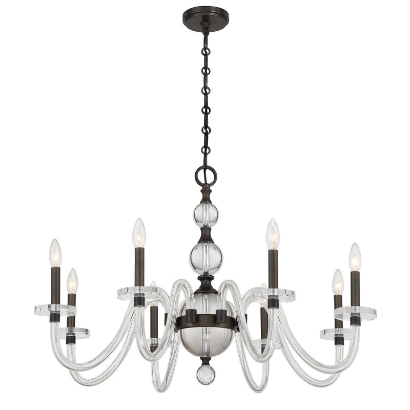 Eight Light Chandelier<br /><span style="color:#4AB0CE;">Entrega: 5-6 semanas en USA</span><br /><span style="color:#4AB0CE;font-size:60%;">PREGUNTE POR ENTREGA EN PANAMA</span><br />Collection: Aragon<br />Finish: Mediterranean Bronze