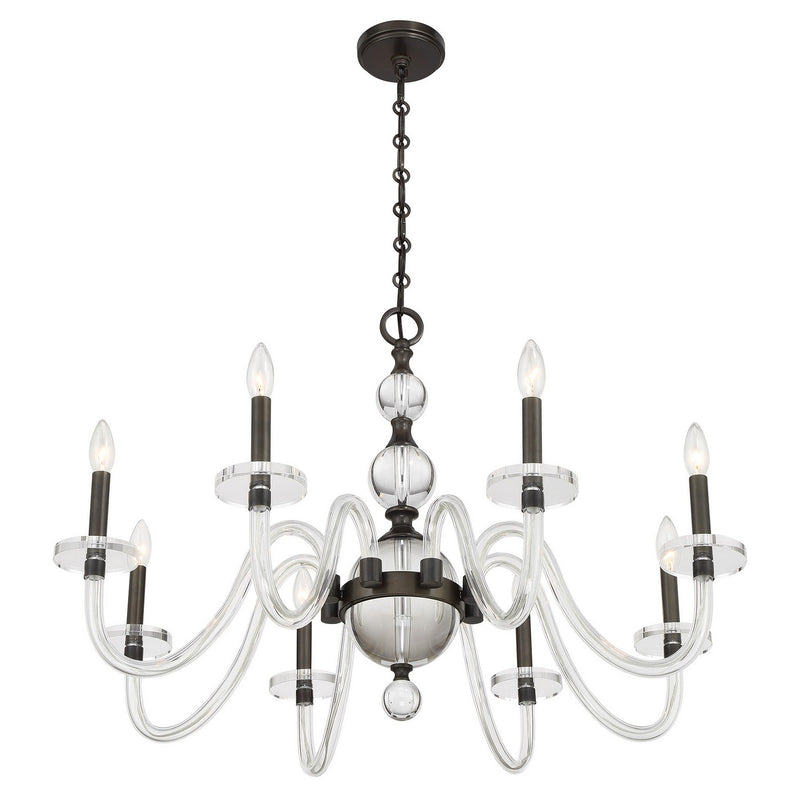 Eight Light Chandelier<br /><span style="color:#4AB0CE;">Entrega: 5-6 semanas en USA</span><br /><span style="color:#4AB0CE;font-size:60%;">PREGUNTE POR ENTREGA EN PANAMA</span><br />Collection: Aragon<br />Finish: Mediterranean Bronze