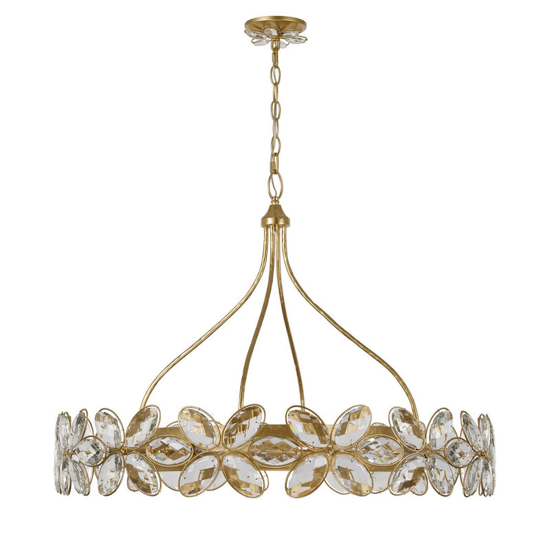 14 Light Chandelier<br /><span style="color:#4AB0CE;">Entrega: 4-10 dias en USA</span><br /><span style="color:#4AB0CE;font-size:60%;">PREGUNTE POR ENTREGA EN PANAMA</span><br />Collection: Marbella<br />Finish: Gold Shimmer