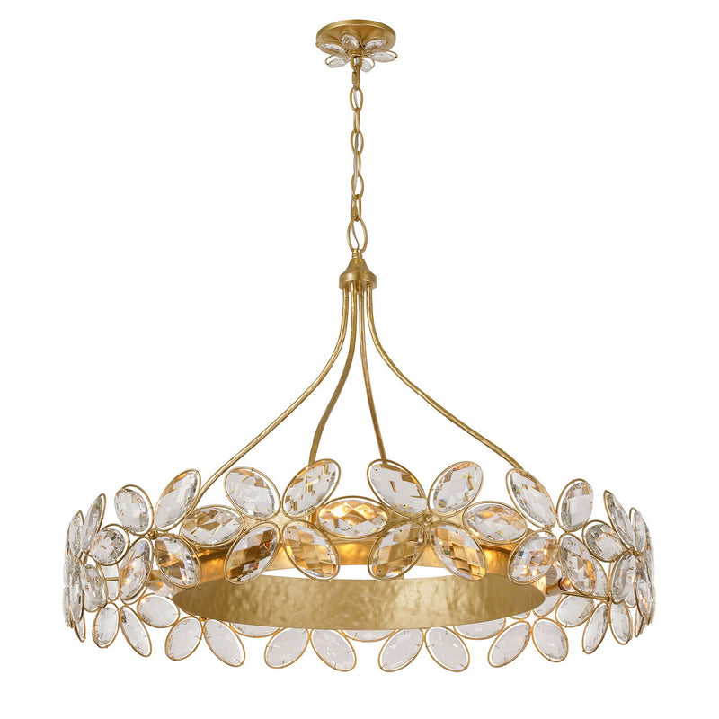 14 Light Chandelier<br /><span style="color:#4AB0CE;">Entrega: 4-10 dias en USA</span><br /><span style="color:#4AB0CE;font-size:60%;">PREGUNTE POR ENTREGA EN PANAMA</span><br />Collection: Marbella<br />Finish: Gold Shimmer
