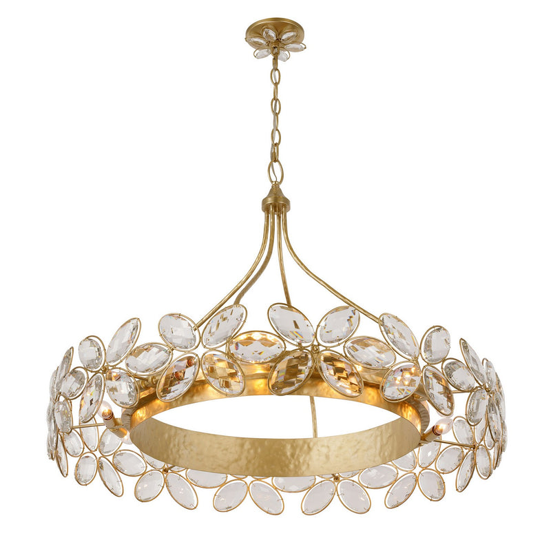 14 Light Chandelier<br /><span style="color:#4AB0CE;">Entrega: 4-10 dias en USA</span><br /><span style="color:#4AB0CE;font-size:60%;">PREGUNTE POR ENTREGA EN PANAMA</span><br />Collection: Marbella<br />Finish: Gold Shimmer