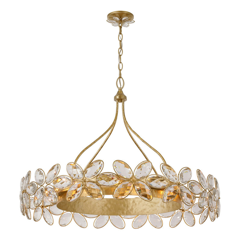 14 Light Chandelier<br /><span style="color:#4AB0CE;">Entrega: 4-10 dias en USA</span><br /><span style="color:#4AB0CE;font-size:60%;">PREGUNTE POR ENTREGA EN PANAMA</span><br />Collection: Marbella<br />Finish: Gold Shimmer