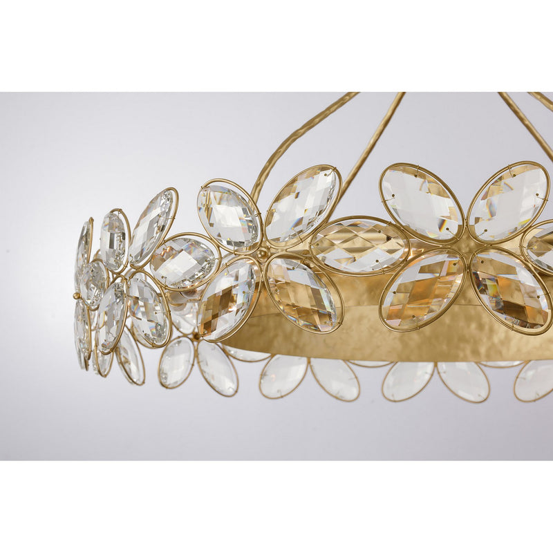 14 Light Chandelier<br /><span style="color:#4AB0CE;">Entrega: 4-10 dias en USA</span><br /><span style="color:#4AB0CE;font-size:60%;">PREGUNTE POR ENTREGA EN PANAMA</span><br />Collection: Marbella<br />Finish: Gold Shimmer