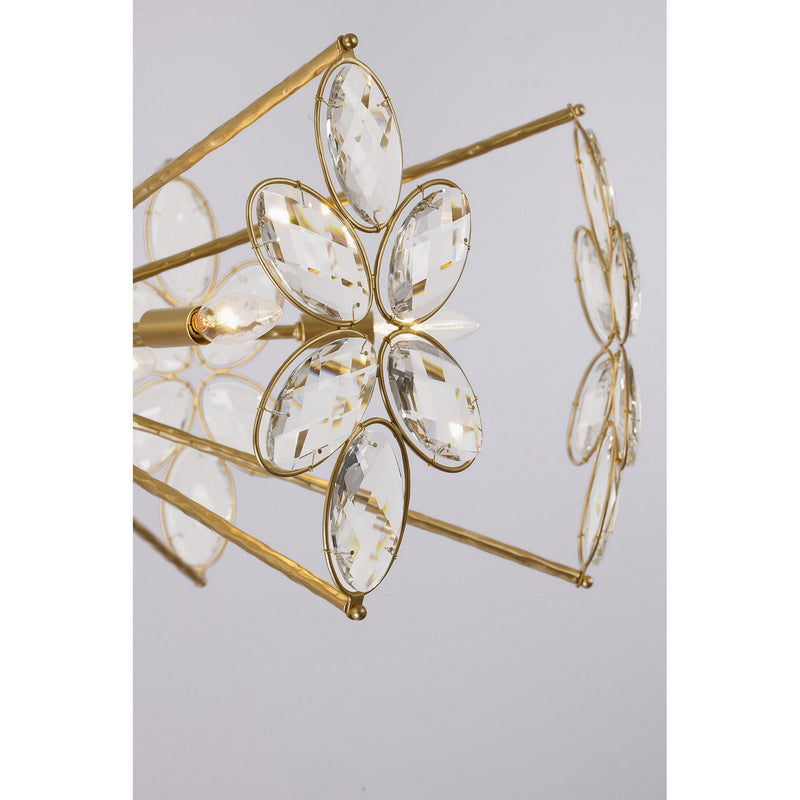 Six Light Chandelier<br /><span style="color:#4AB0CE;">Entrega: 4-10 dias en USA</span><br /><span style="color:#4AB0CE;font-size:60%;">PREGUNTE POR ENTREGA EN PANAMA</span><br />Collection: Marbella<br />Finish: Gold Shimmer