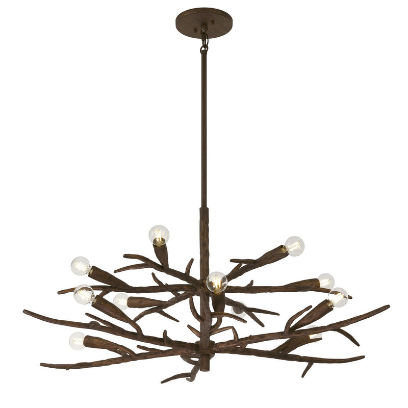 12 Light Chandelier<br /><span style="color:#4AB0CE;">Entrega: 1-2 semanas en USA</span><br /><span style="color:#4AB0CE;font-size:60%;">PREGUNTE POR ENTREGA EN PANAMA</span><br />Collection: Palisades<br />Finish: Bark