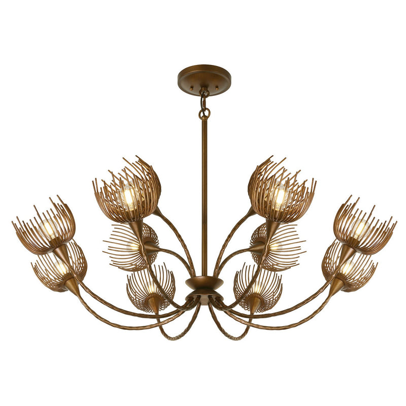 12 Light Chandelier<br /><span style="color:#4AB0CE;">Entrega: 1-2 semanas en USA</span><br /><span style="color:#4AB0CE;font-size:60%;">PREGUNTE POR ENTREGA EN PANAMA</span><br />Collection: Protea<br />Finish: Manchester