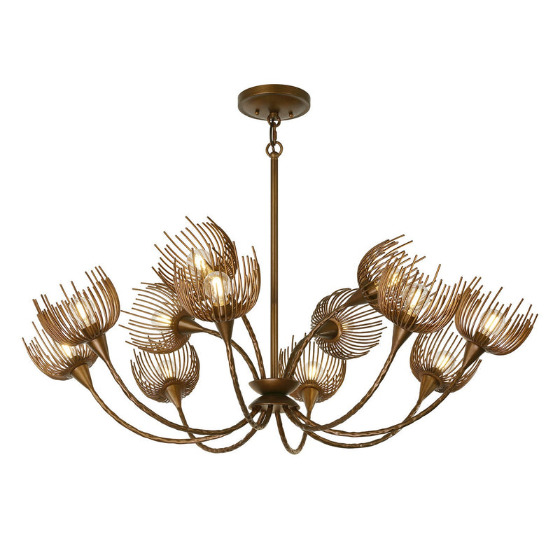 12 Light Chandelier<br /><span style="color:#4AB0CE;">Entrega: 1-2 semanas en USA</span><br /><span style="color:#4AB0CE;font-size:60%;">PREGUNTE POR ENTREGA EN PANAMA</span><br />Collection: Protea<br />Finish: Manchester