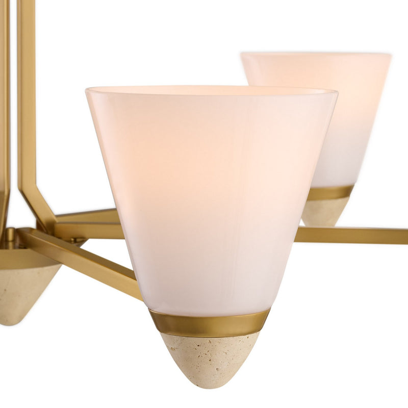 Six Light Chandelier<br /><span style="color:#4AB0CE;">Entrega: 4-10 dias en USA</span><br /><span style="color:#4AB0CE;font-size:60%;">PREGUNTE POR ENTREGA EN PANAMA</span><br />Collection: Kohlman<br />Finish: Warm Brass