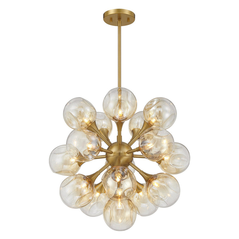 16 Light Chandelier<br /><span style="color:#4AB0CE;">Entrega: 4-10 dias en USA</span><br /><span style="color:#4AB0CE;font-size:60%;">PREGUNTE POR ENTREGA EN PANAMA</span><br />Collection: Matisse<br />Finish: Warm Brass