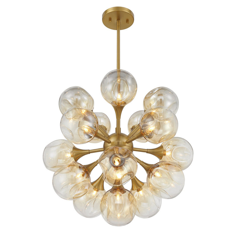 16 Light Chandelier<br /><span style="color:#4AB0CE;">Entrega: 4-10 dias en USA</span><br /><span style="color:#4AB0CE;font-size:60%;">PREGUNTE POR ENTREGA EN PANAMA</span><br />Collection: Matisse<br />Finish: Warm Brass