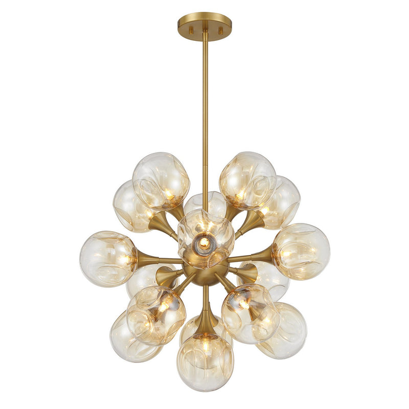 16 Light Chandelier<br /><span style="color:#4AB0CE;">Entrega: 4-10 dias en USA</span><br /><span style="color:#4AB0CE;font-size:60%;">PREGUNTE POR ENTREGA EN PANAMA</span><br />Collection: Matisse<br />Finish: Warm Brass