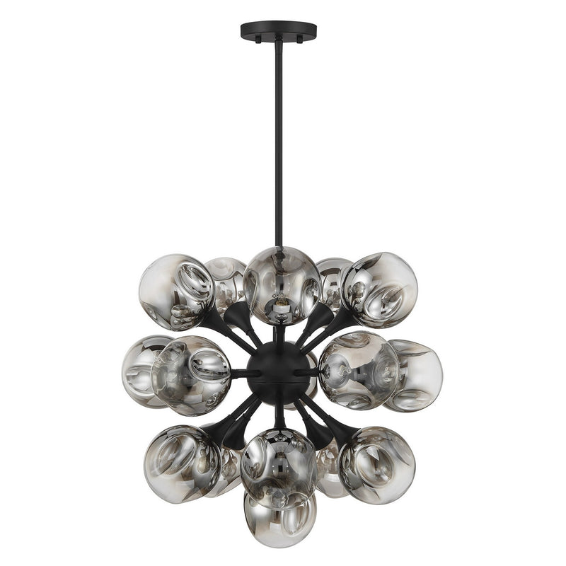 16 Light Chandelier<br /><span style="color:#4AB0CE;">Entrega: 4-10 dias en USA</span><br /><span style="color:#4AB0CE;font-size:60%;">PREGUNTE POR ENTREGA EN PANAMA</span><br />Collection: Matisse<br />Finish: Matte Black