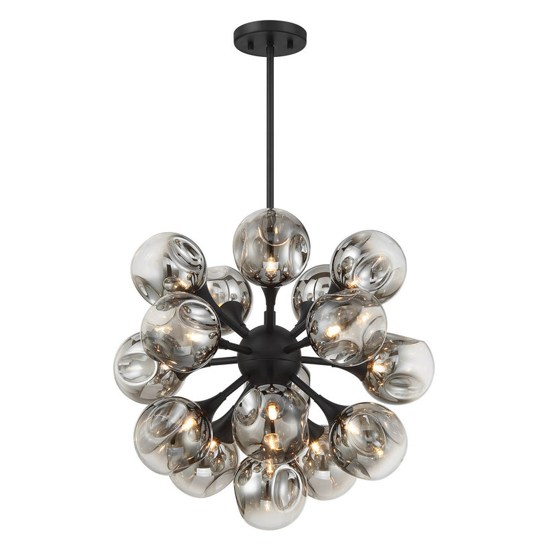 16 Light Chandelier<br /><span style="color:#4AB0CE;">Entrega: 4-10 dias en USA</span><br /><span style="color:#4AB0CE;font-size:60%;">PREGUNTE POR ENTREGA EN PANAMA</span><br />Collection: Matisse<br />Finish: Matte Black