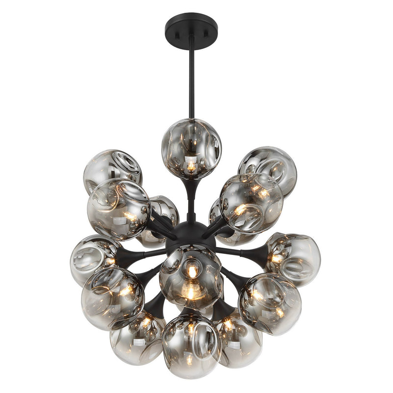 16 Light Chandelier<br /><span style="color:#4AB0CE;">Entrega: 4-10 dias en USA</span><br /><span style="color:#4AB0CE;font-size:60%;">PREGUNTE POR ENTREGA EN PANAMA</span><br />Collection: Matisse<br />Finish: Matte Black