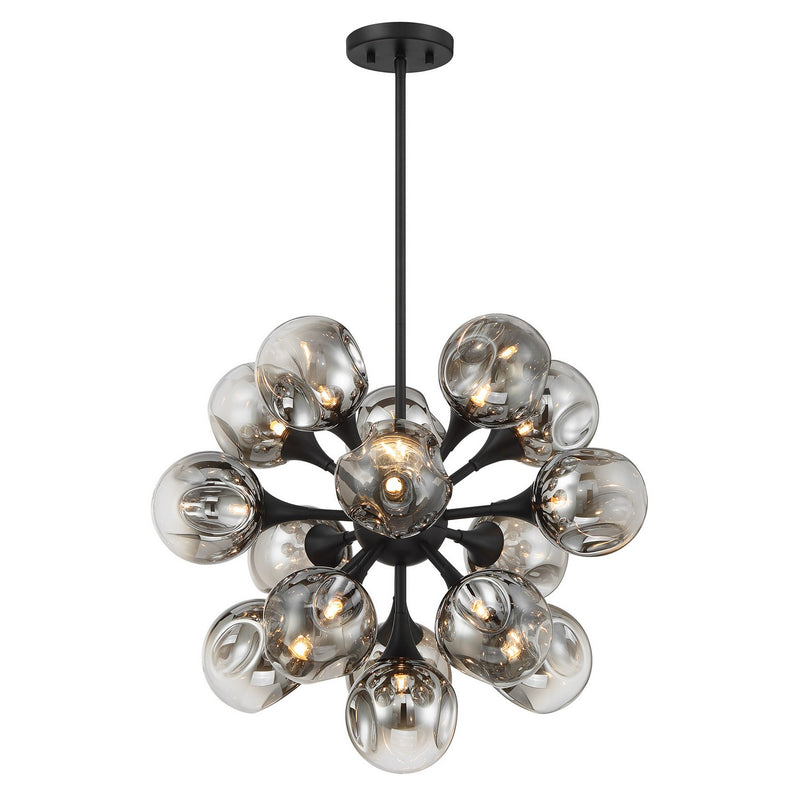 16 Light Chandelier<br /><span style="color:#4AB0CE;">Entrega: 4-10 dias en USA</span><br /><span style="color:#4AB0CE;font-size:60%;">PREGUNTE POR ENTREGA EN PANAMA</span><br />Collection: Matisse<br />Finish: Matte Black