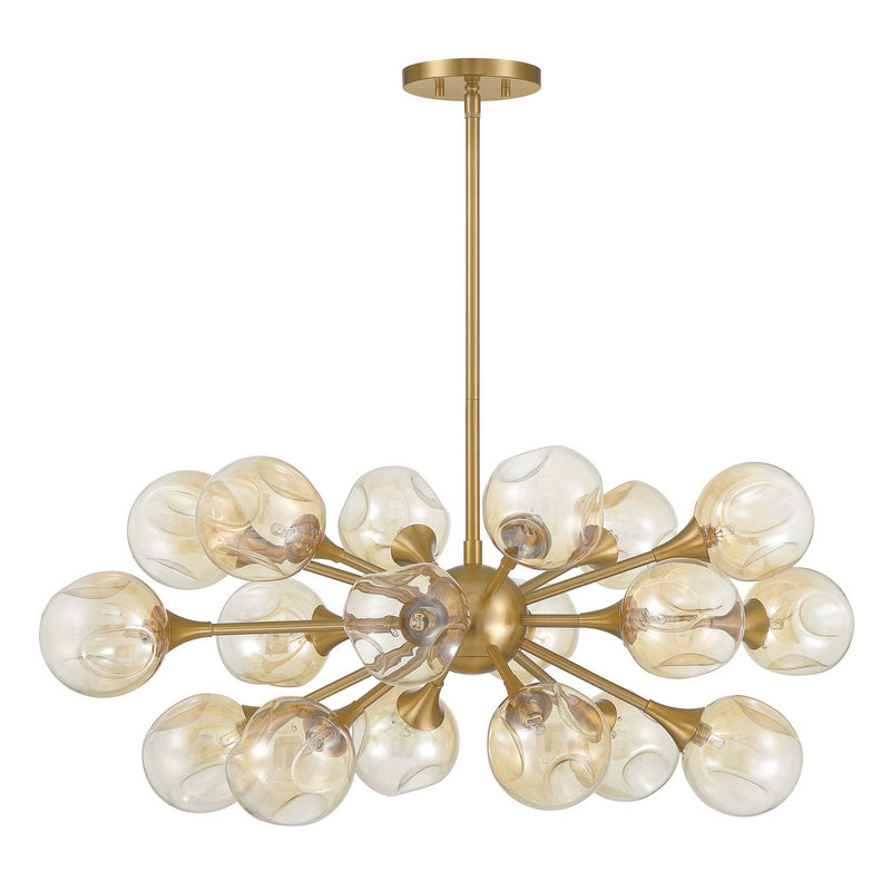 18 Light Chandelier<br /><span style="color:#4AB0CE;">Entrega: 2-3 semanas en USA</span><br /><span style="color:#4AB0CE;font-size:60%;">PREGUNTE POR ENTREGA EN PANAMA</span><br />Collection: Matisse<br />Finish: Warm Brass