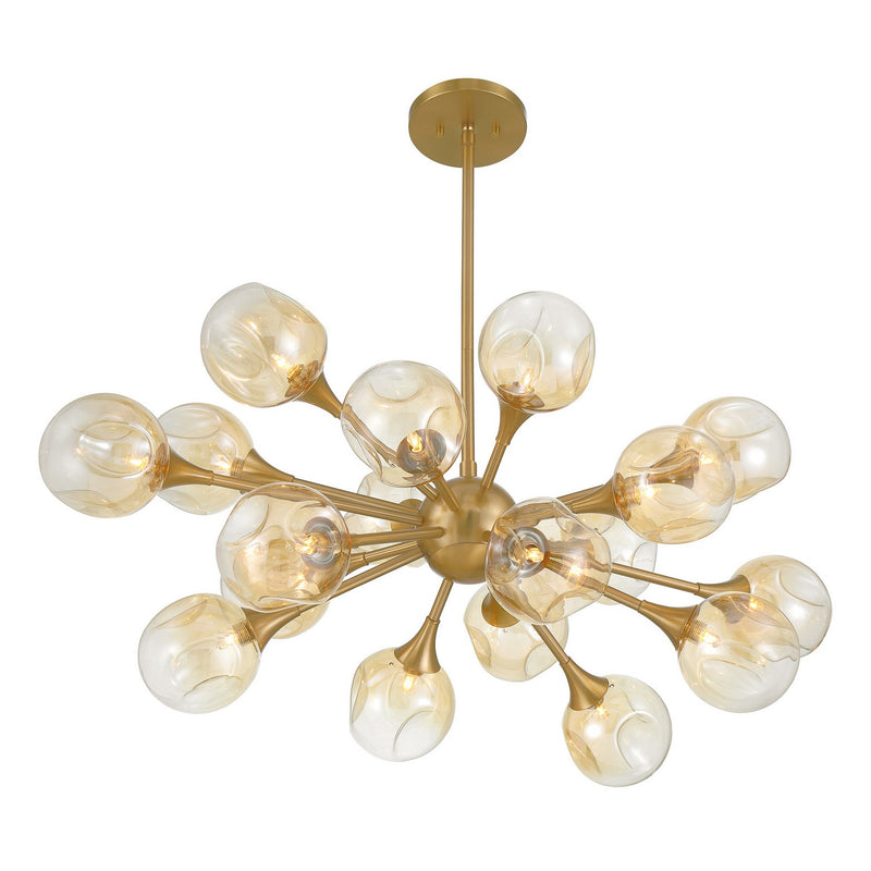 18 Light Chandelier<br /><span style="color:#4AB0CE;">Entrega: 2-3 semanas en USA</span><br /><span style="color:#4AB0CE;font-size:60%;">PREGUNTE POR ENTREGA EN PANAMA</span><br />Collection: Matisse<br />Finish: Warm Brass
