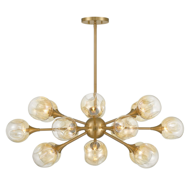 18 Light Chandelier<br /><span style="color:#4AB0CE;">Entrega: 2-3 semanas en USA</span><br /><span style="color:#4AB0CE;font-size:60%;">PREGUNTE POR ENTREGA EN PANAMA</span><br />Collection: Matisse<br />Finish: Warm Brass