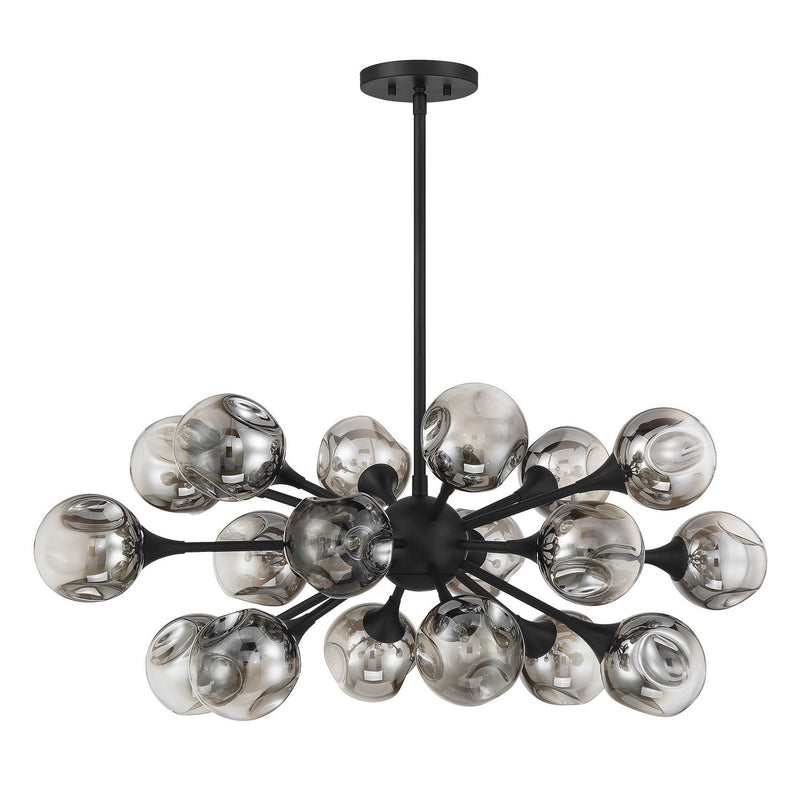 18 Light Chandelier<br /><span style="color:#4AB0CE;">Entrega: 2-3 semanas en USA</span><br /><span style="color:#4AB0CE;font-size:60%;">PREGUNTE POR ENTREGA EN PANAMA</span><br />Collection: Matisse<br />Finish: Matte Black