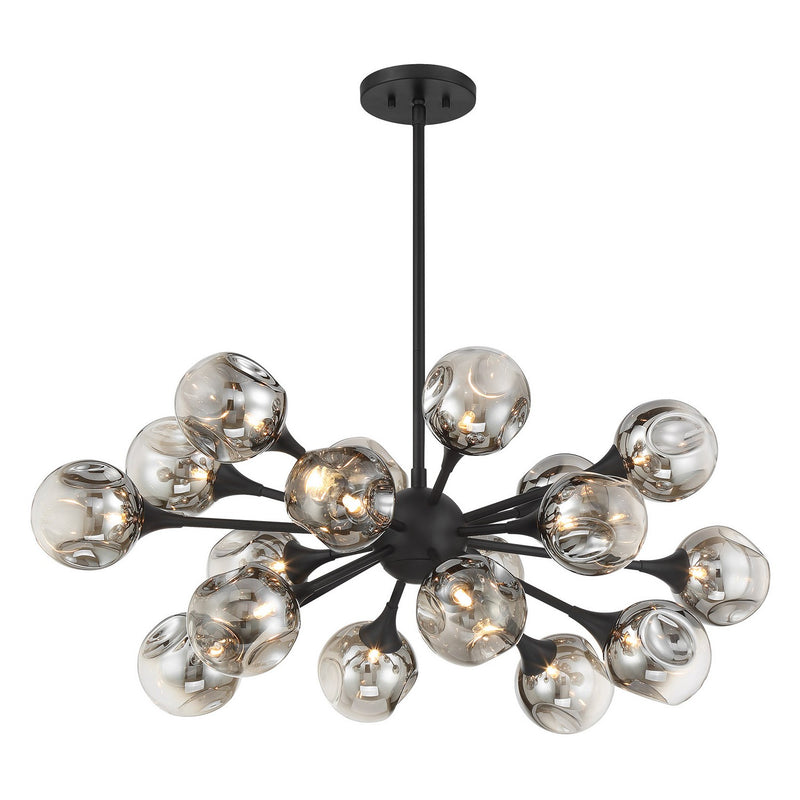 18 Light Chandelier<br /><span style="color:#4AB0CE;">Entrega: 2-3 semanas en USA</span><br /><span style="color:#4AB0CE;font-size:60%;">PREGUNTE POR ENTREGA EN PANAMA</span><br />Collection: Matisse<br />Finish: Matte Black