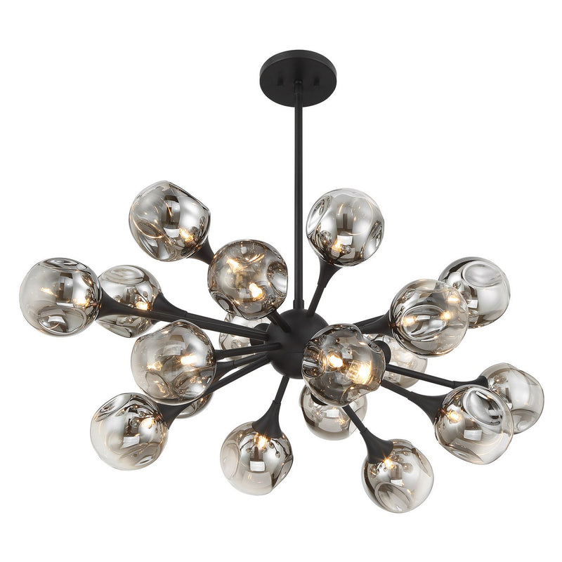 18 Light Chandelier<br /><span style="color:#4AB0CE;">Entrega: 2-3 semanas en USA</span><br /><span style="color:#4AB0CE;font-size:60%;">PREGUNTE POR ENTREGA EN PANAMA</span><br />Collection: Matisse<br />Finish: Matte Black