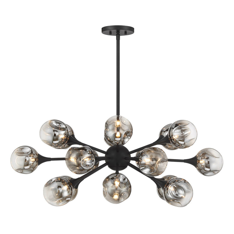 18 Light Chandelier<br /><span style="color:#4AB0CE;">Entrega: 2-3 semanas en USA</span><br /><span style="color:#4AB0CE;font-size:60%;">PREGUNTE POR ENTREGA EN PANAMA</span><br />Collection: Matisse<br />Finish: Matte Black