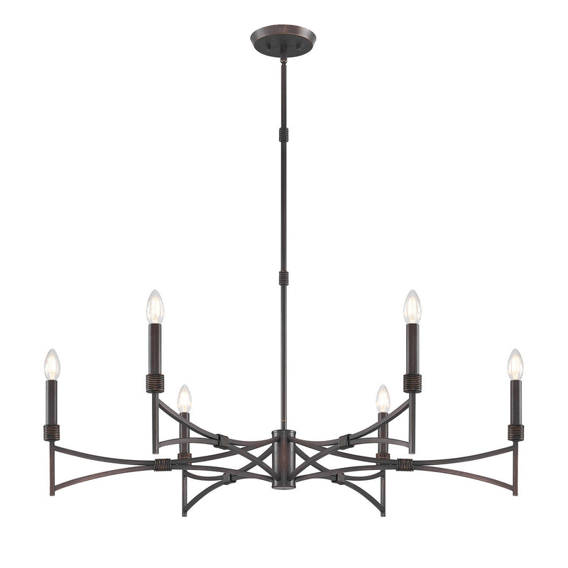 Six Light Chandelier<br /><span style="color:#4AB0CE;">Entrega: 4-10 dias en USA</span><br /><span style="color:#4AB0CE;font-size:60%;">PREGUNTE POR ENTREGA EN PANAMA</span><br />Collection: Gardner<br />Finish: Champagne Mist