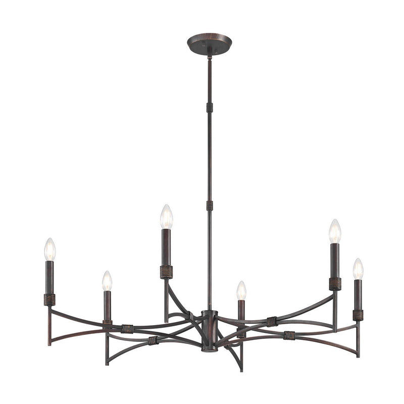 Six Light Chandelier<br /><span style="color:#4AB0CE;">Entrega: 4-10 dias en USA</span><br /><span style="color:#4AB0CE;font-size:60%;">PREGUNTE POR ENTREGA EN PANAMA</span><br />Collection: Gardner<br />Finish: Champagne Mist