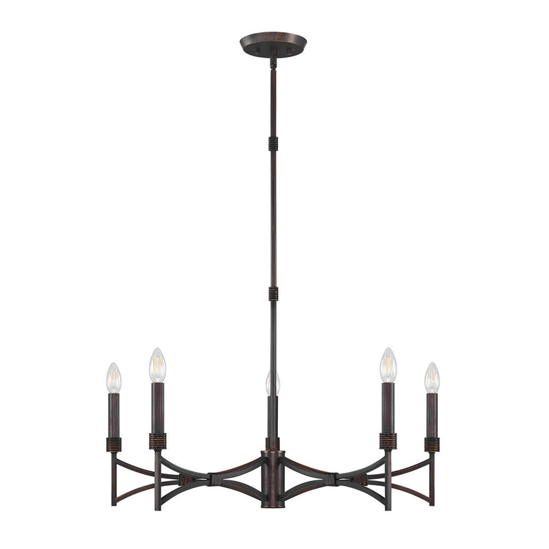Five Light Chandelier<br /><span style="color:#4AB0CE;">Entrega: 4-10 dias en USA</span><br /><span style="color:#4AB0CE;font-size:60%;">PREGUNTE POR ENTREGA EN PANAMA</span><br />Collection: Gardner<br />Finish: Champagne Mist