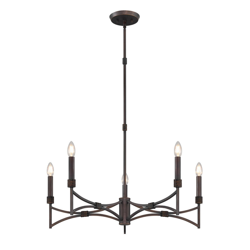 Five Light Chandelier<br /><span style="color:#4AB0CE;">Entrega: 4-10 dias en USA</span><br /><span style="color:#4AB0CE;font-size:60%;">PREGUNTE POR ENTREGA EN PANAMA</span><br />Collection: Gardner<br />Finish: Champagne Mist